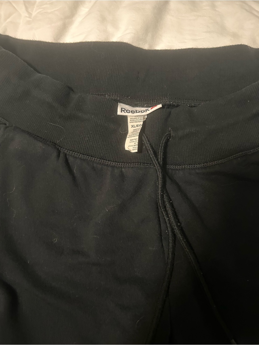 Reebok Black Men's Drawstring Joggers
